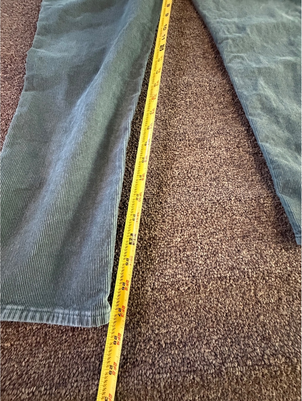 American Eagle Mom Straight Corduroy Pants 6 Green Stretch - Picture 6 of 8
